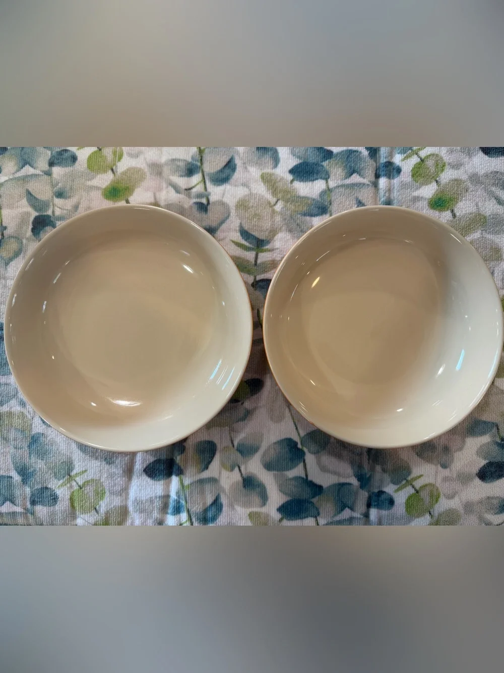 NEW Le Creuset Pasta Bowls Deep Round Dish 20cm Flame Orange Stoneware Set of 2